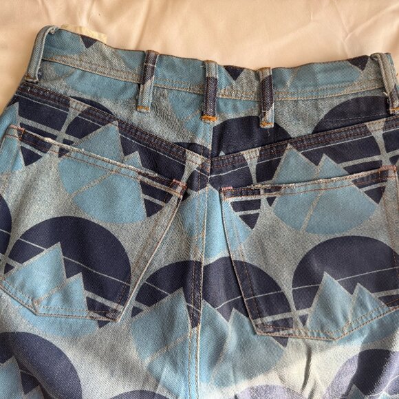 Authentic Acne Studios Blå Konst Log Print Jeans - Picture 9 of 9